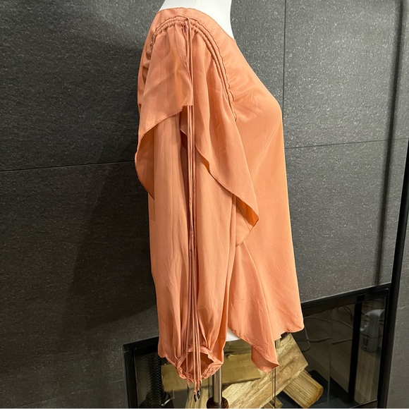 See By Chloe Silk Blend Ruffle Long Sleeve Blouse Size 34 - Picture 8 of 16